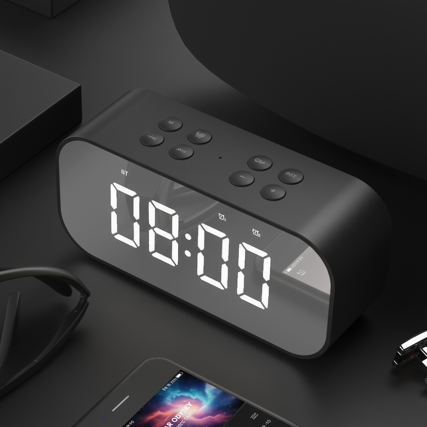Digital Clock with Bluetooth Speaker